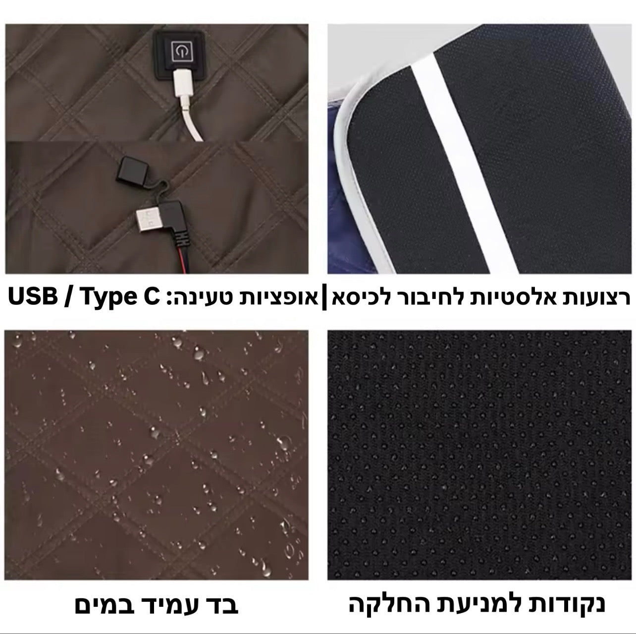 מושב מחמם לכיסא ולרכב