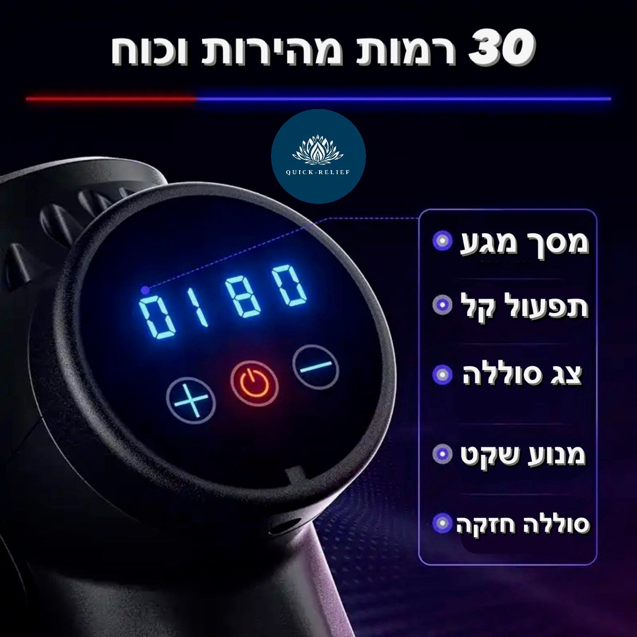 תמונת הסברה - 30 עוצמות , מסך טאצ