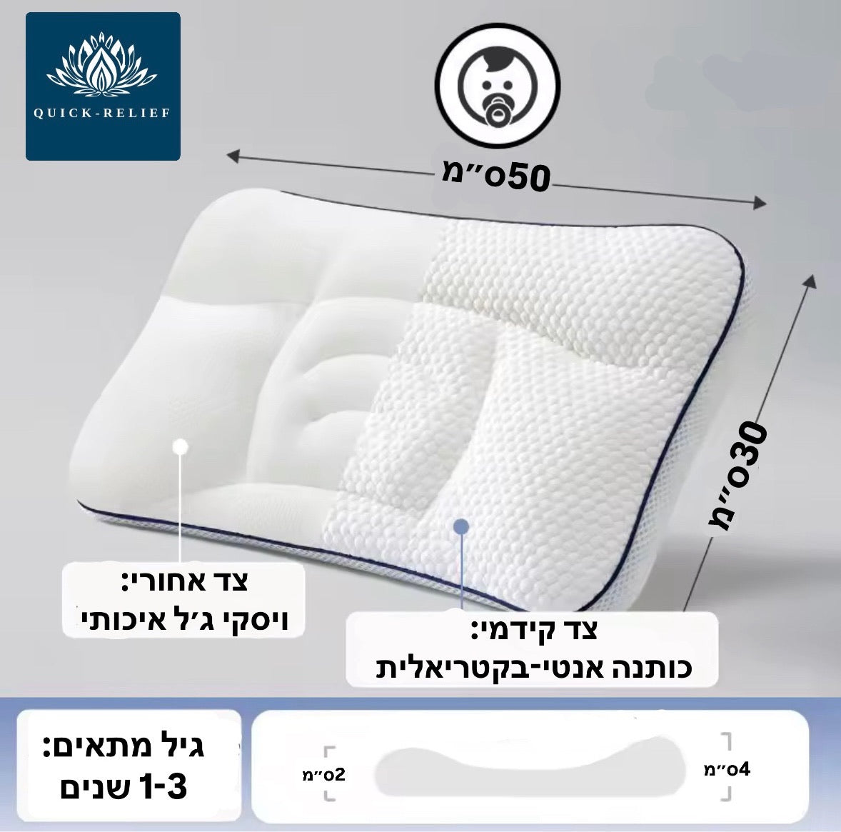 כרית אורטופדית לתינוק