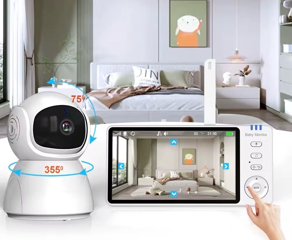 תמונת מוצר  - מוניטור לתינוק , מצלמת HD לתינוק עם שמע דו כיווני איכותי ומצלמת לילה