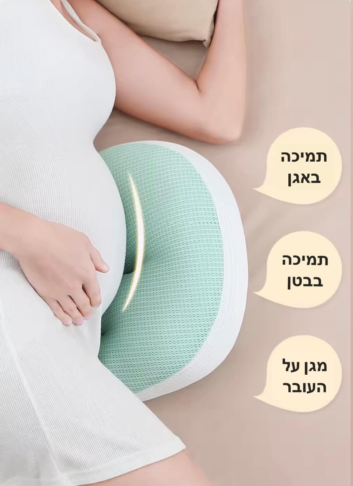 תמיכה באגן , בבטן והגנה על העובר בשינה