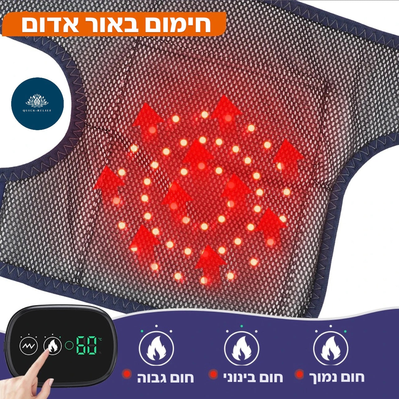 תמונת המחשה - טיפול באור אדום וטיפול בחום בשלושה מצבי חימום