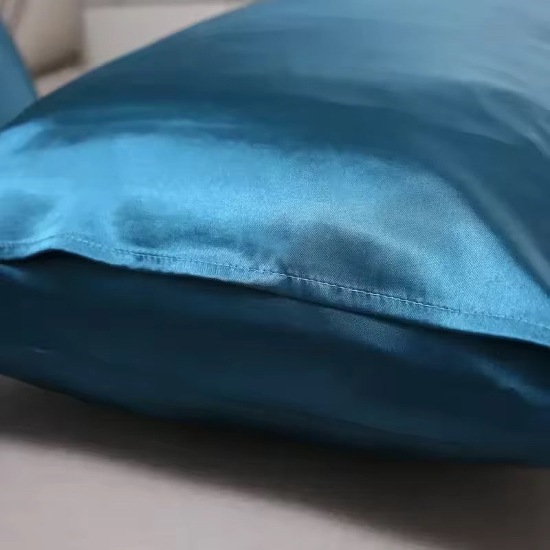 תמונה של ציפית משי כחולה על כרית