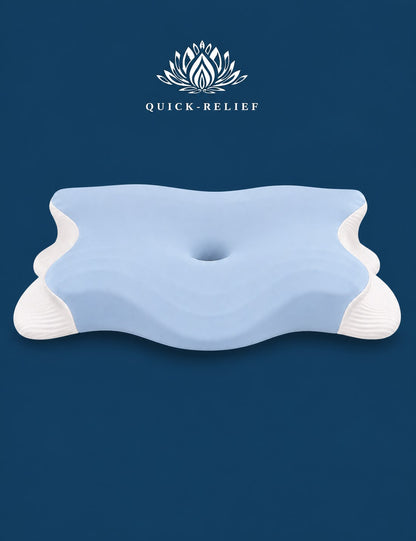  כרית Ergonomic Comfort מקצף זיכרון - תמיכה אנטומית לצוואר בזווית 26°. כרית דרילה ארגונומית לכאבי צוואר ונחירות