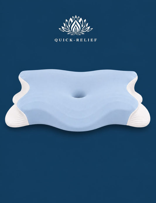  כרית Ergonomic Comfort מקצף זיכרון - תמיכה אנטומית לצוואר בזווית 26°. כרית דרילה ארגונומית לכאבי צוואר ונחירות